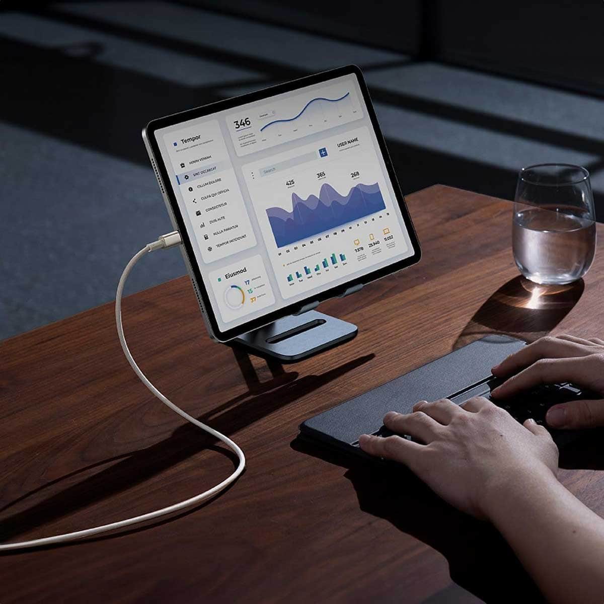بيسوس كابل جولد تنغستن USB-C إلى USB-C بقدرة 100 واط