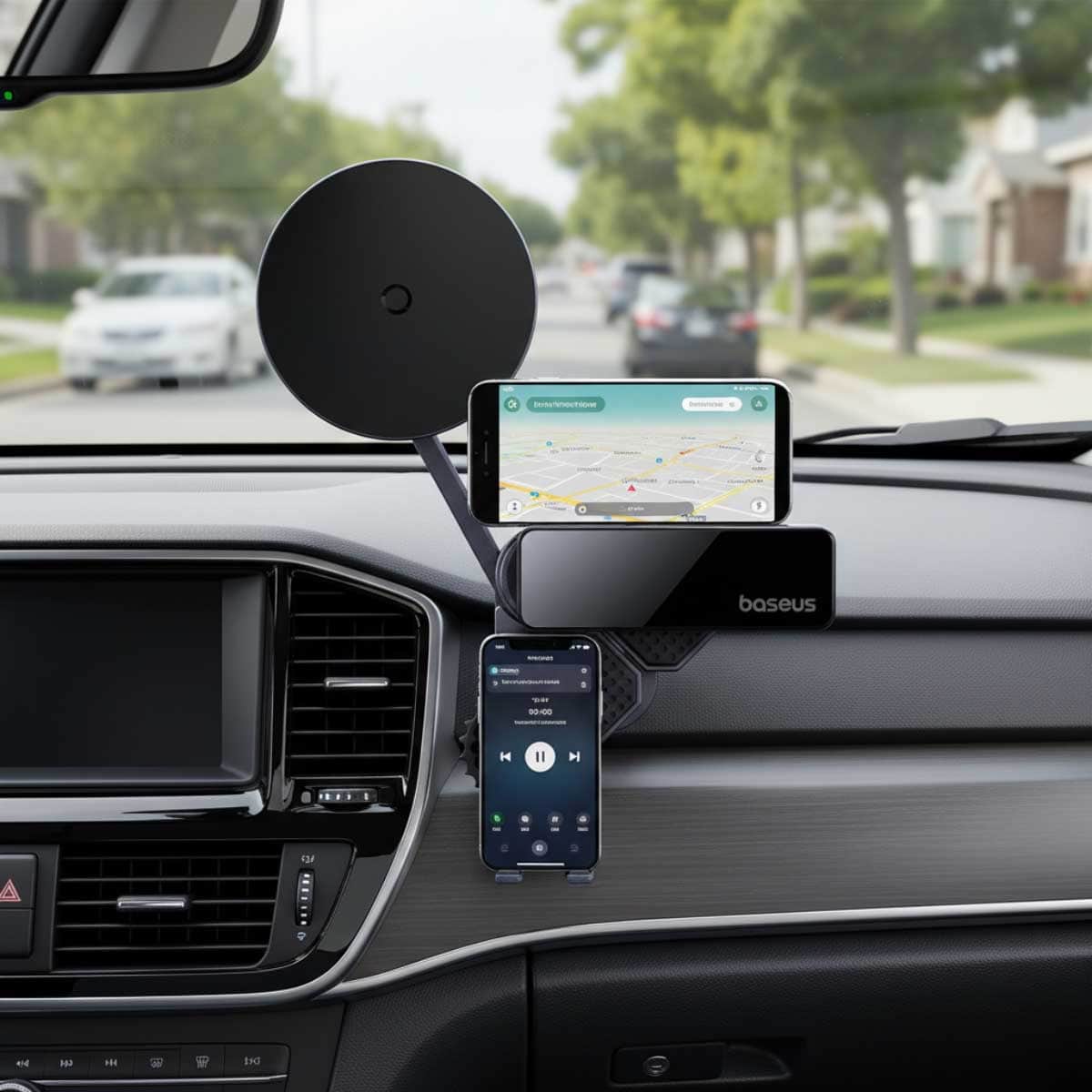Baseus Grey MaxView Screen Magnetic Car Mount