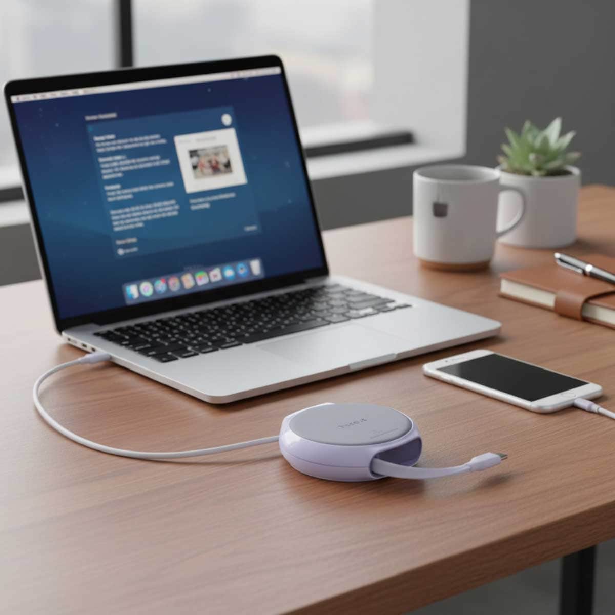 بيسوس كابل Pathfinder Series Free2Draw USB-C إلى USB-C بقدرة 100 واط بطول 1 متر