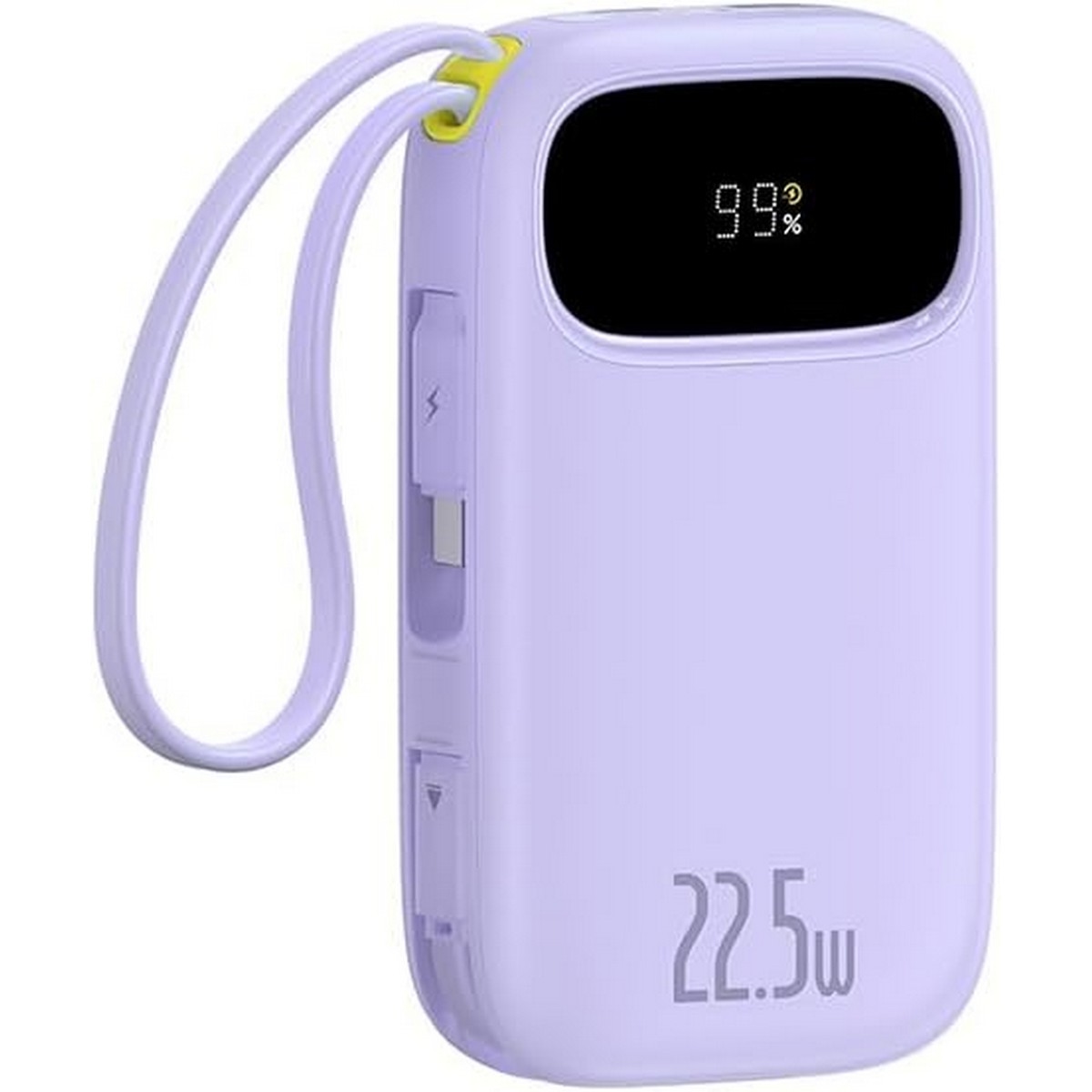 بيسوس بنفسجي إنر فيل إف سي 31 شاشة رقمية بنك طاقة 20000mAh بقدرة 22.5 واط مع كابلين مدمجين