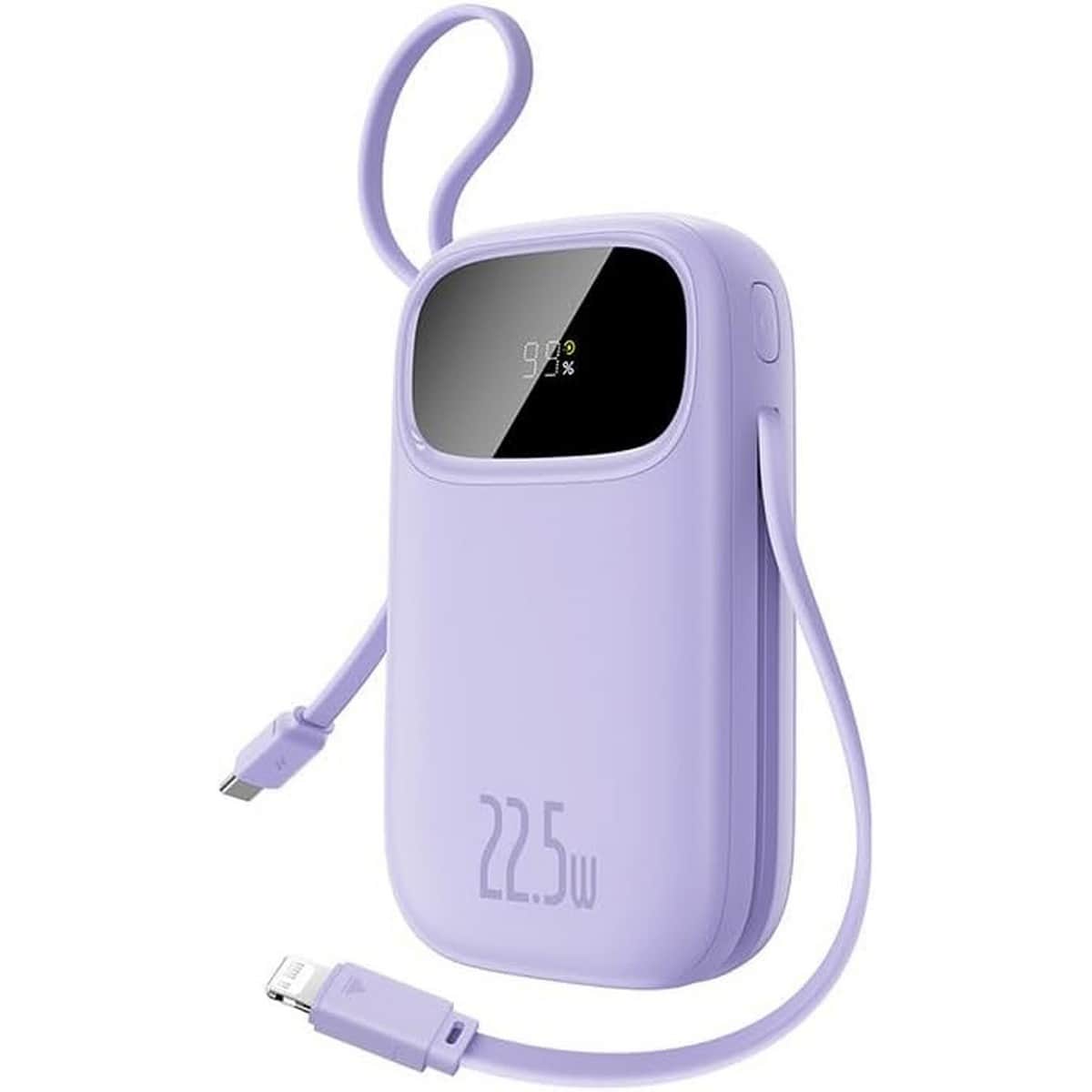 Baseus Purple EnerFill FC31 Digital Display 20000mAh 22.5W Built-In Dual Cables Power Bank