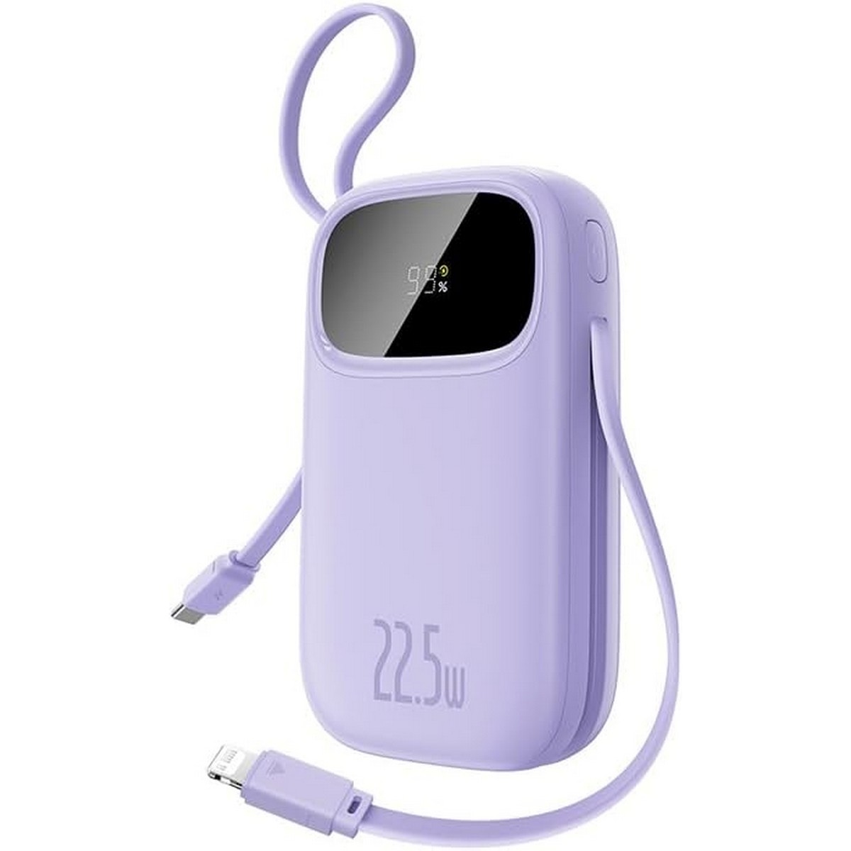 بيسوس بنفسجي إنر فيل إف سي 31 شاشة رقمية بنك طاقة 20000mAh بقدرة 22.5 واط مع كابلين مدمجين