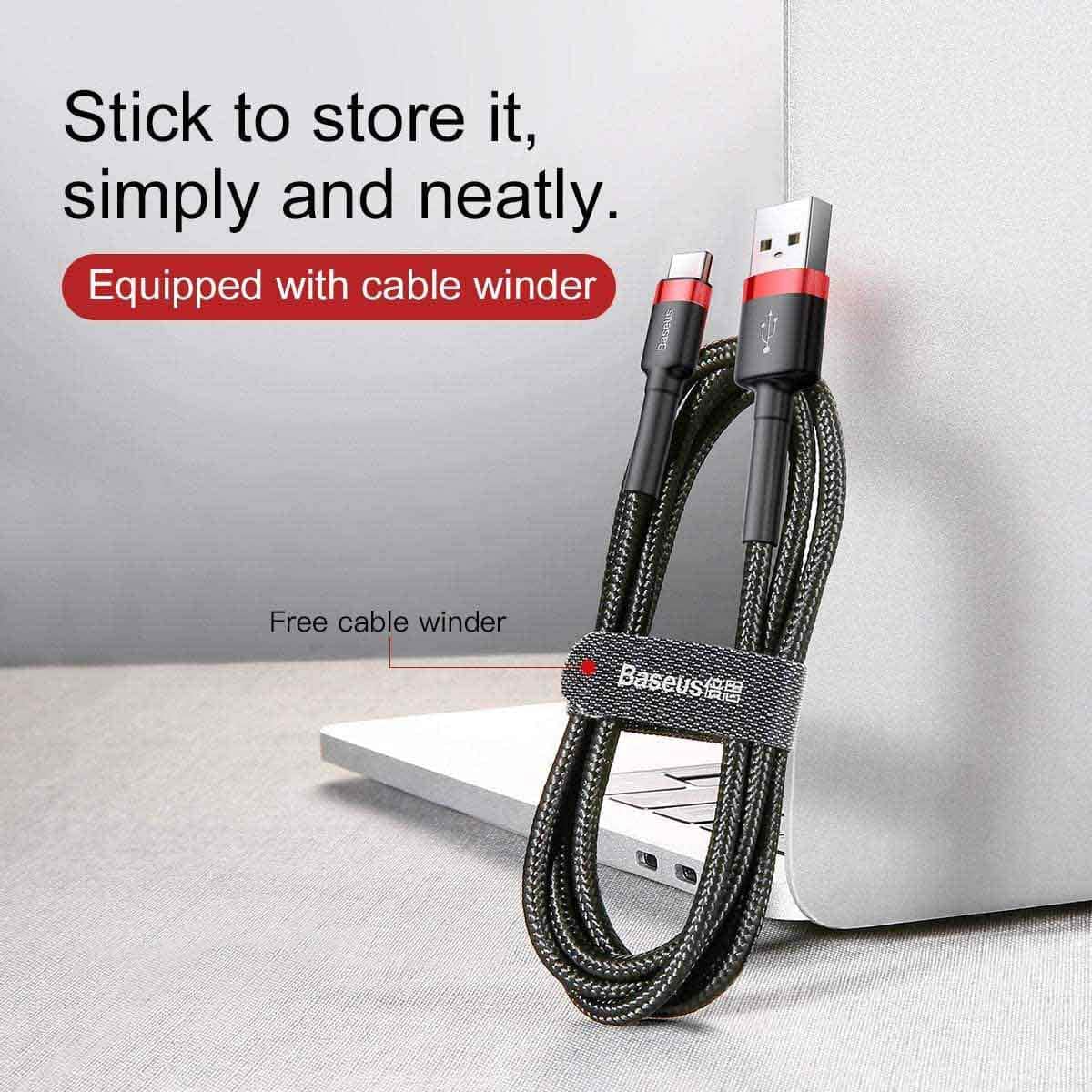 بيسوس كابل كافول USB-A إلى USB-C بقدرة 3A بطول 1 متر
