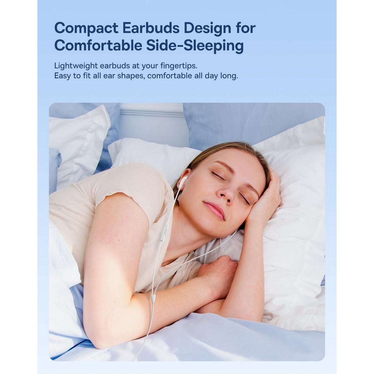 Baseus White Encok CZ19 Wired Earphones