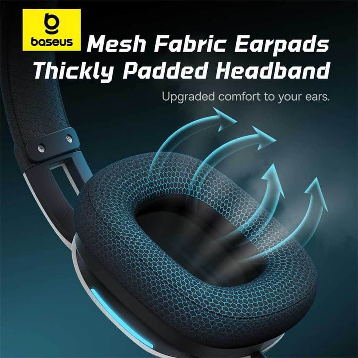 Baseus White GoPlay 1+ Max Wired Gaming Headphones