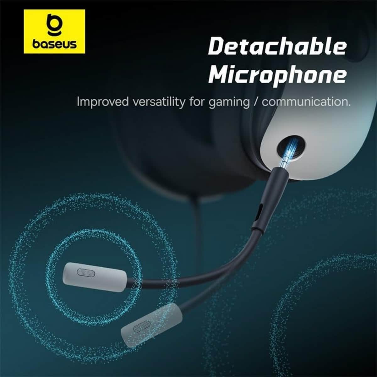 Baseus White GoPlay 1+ Max Wired Gaming Headphones
