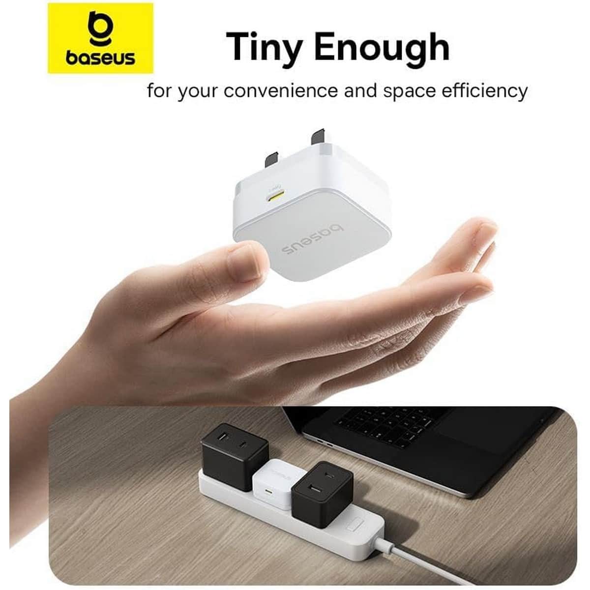 بيسوس شاحن حائط بالم بقدرة 20 واط مع كابل USB-C