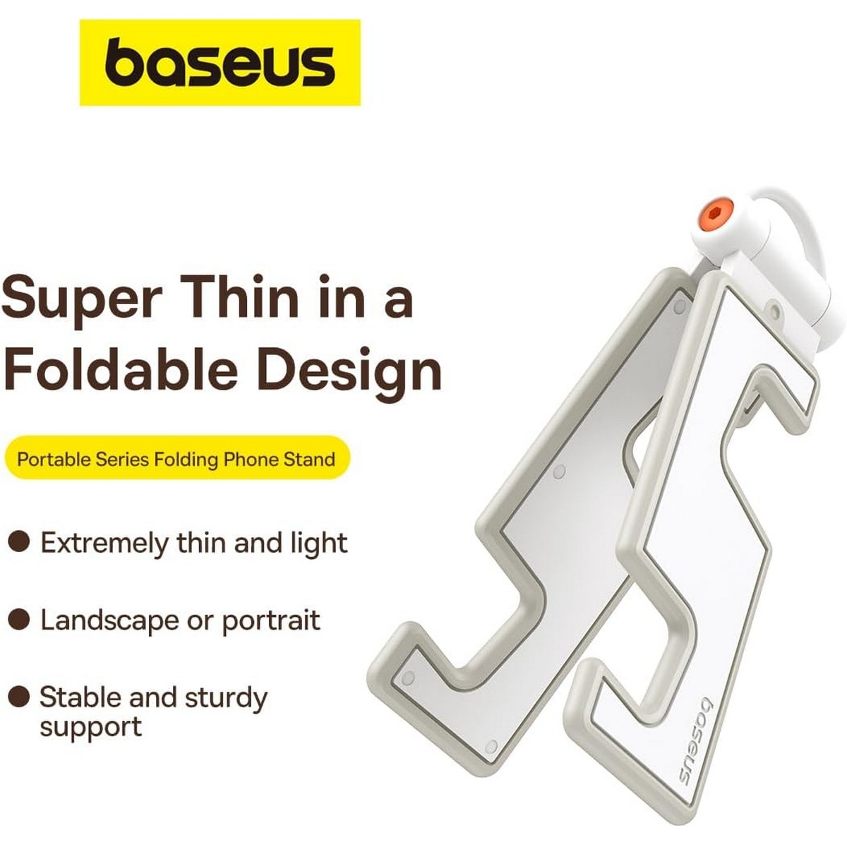 Baseus White Portable Series Folding Phone Stand
