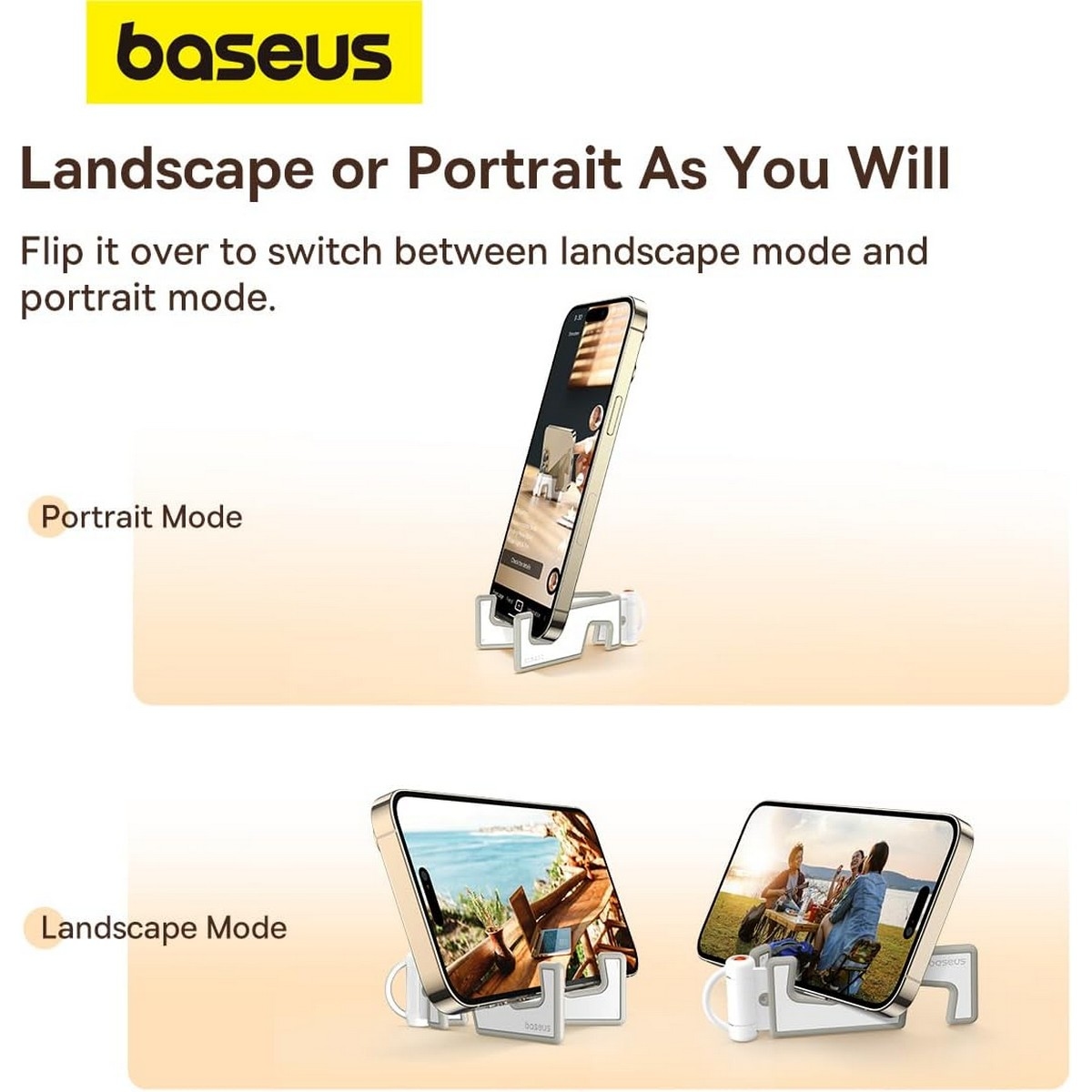 Baseus White Portable Series Folding Phone Stand