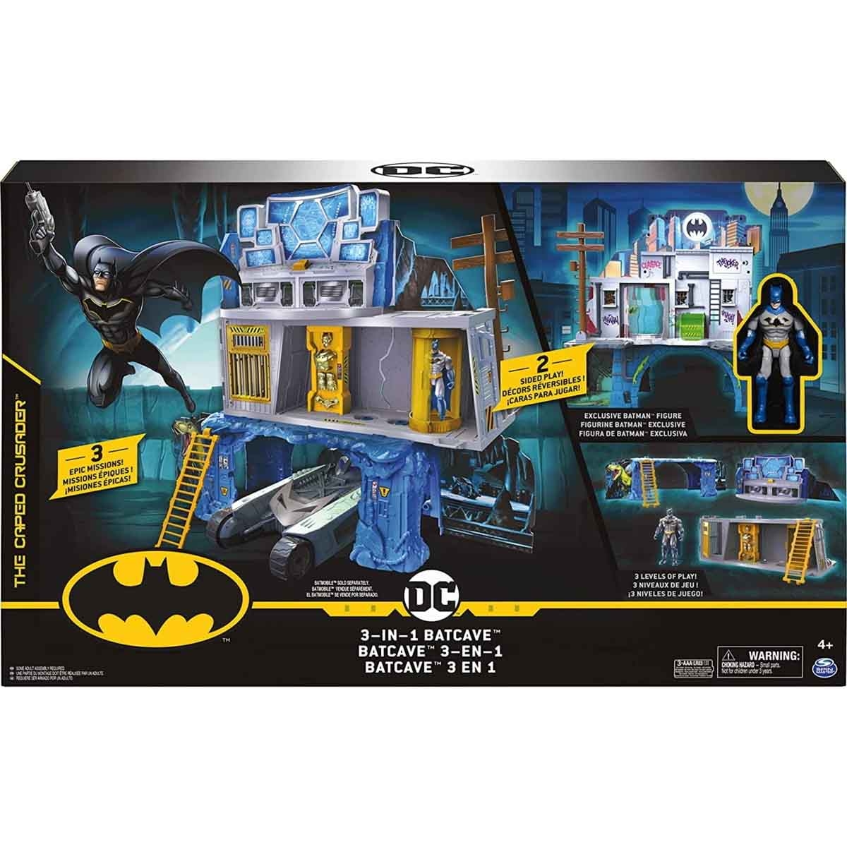 DC 6" Batman Figure with Batcave Playset Unisex, 5-7 Years