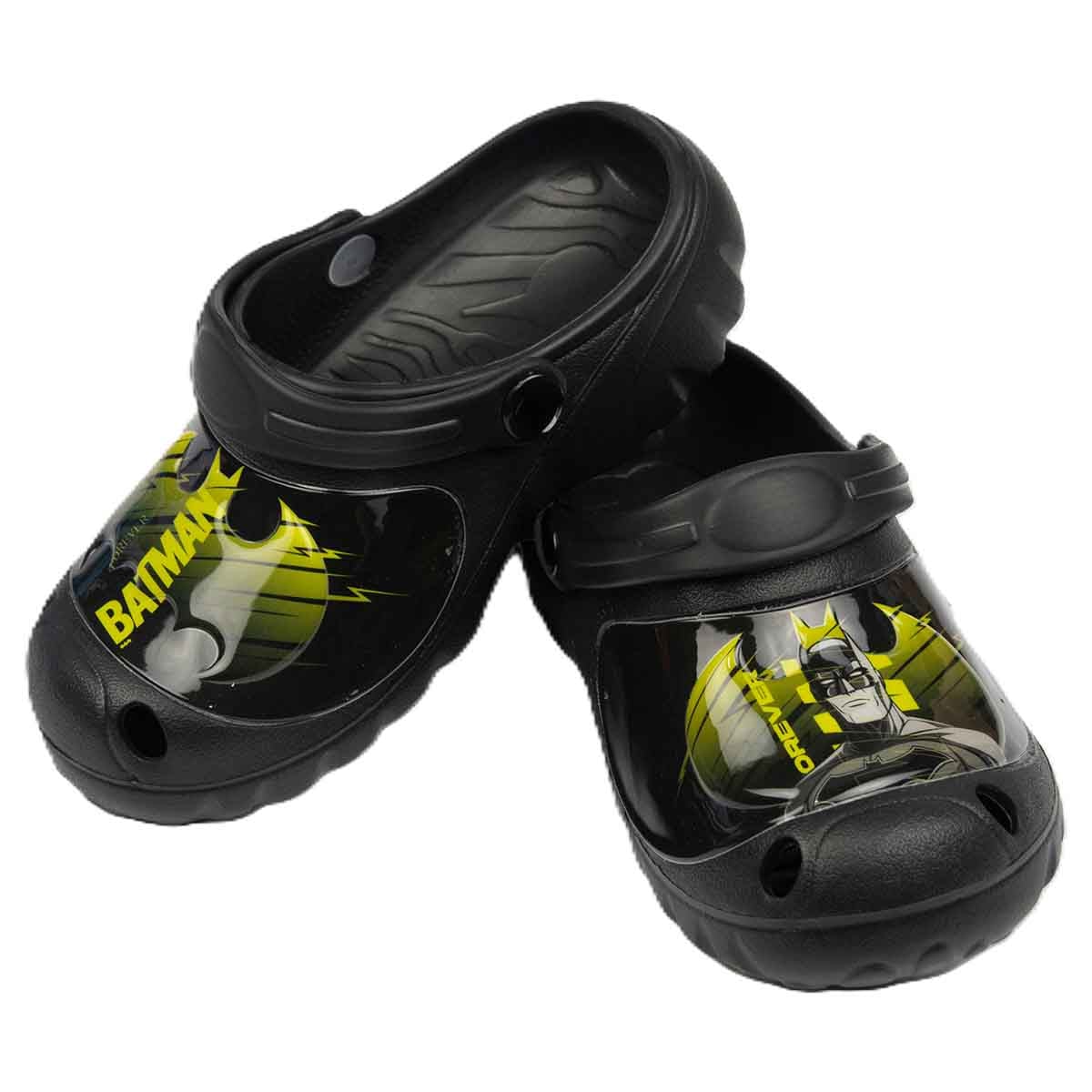 Batman 21-22 EU Black Lightweight & Comfortable Slip-On Sandals Kids Klogs Boys