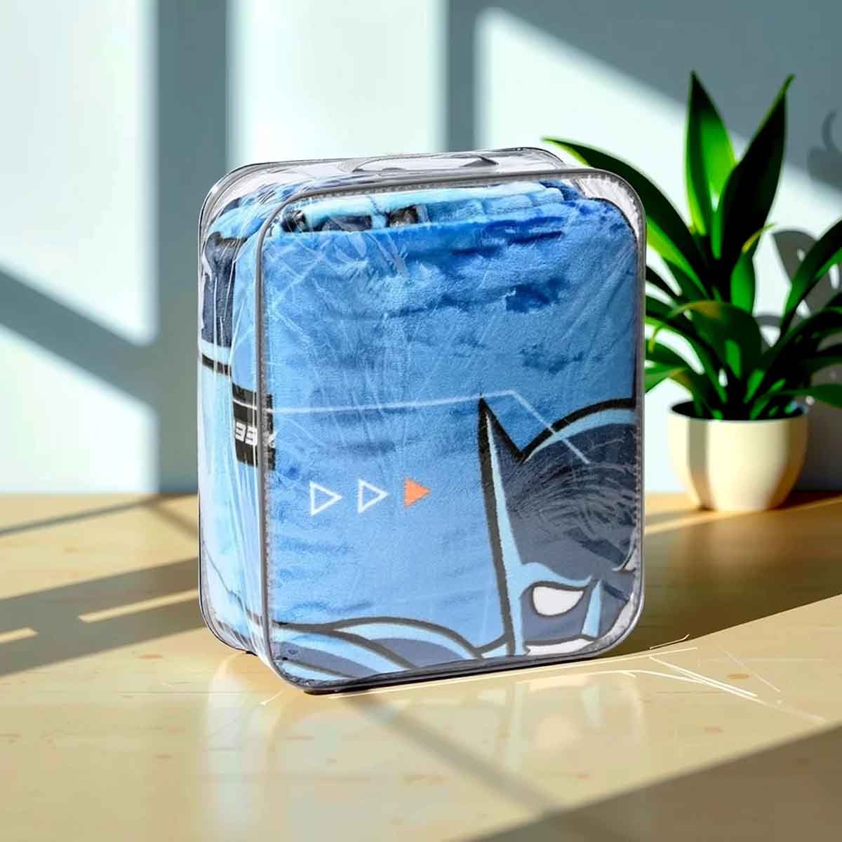 باتمان بطانية راشيل باللون الأزرق مصنوعة من %100 بوليستر