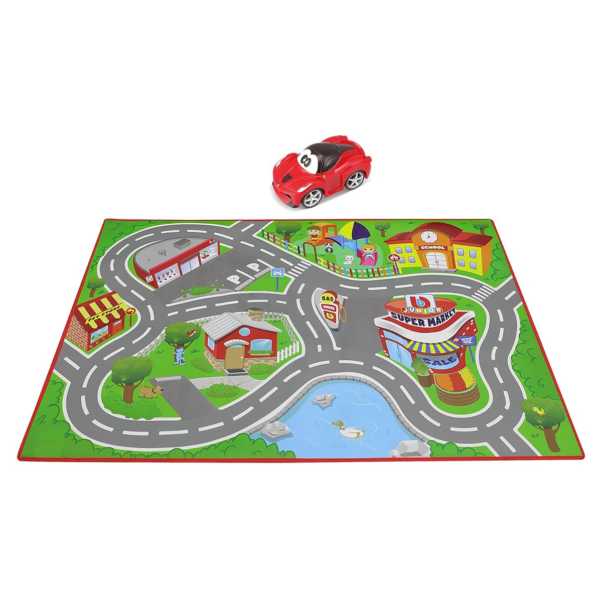 BB Junior 39″ x 27″ City Playmat with Ferrari Toddler, 0-2 Years