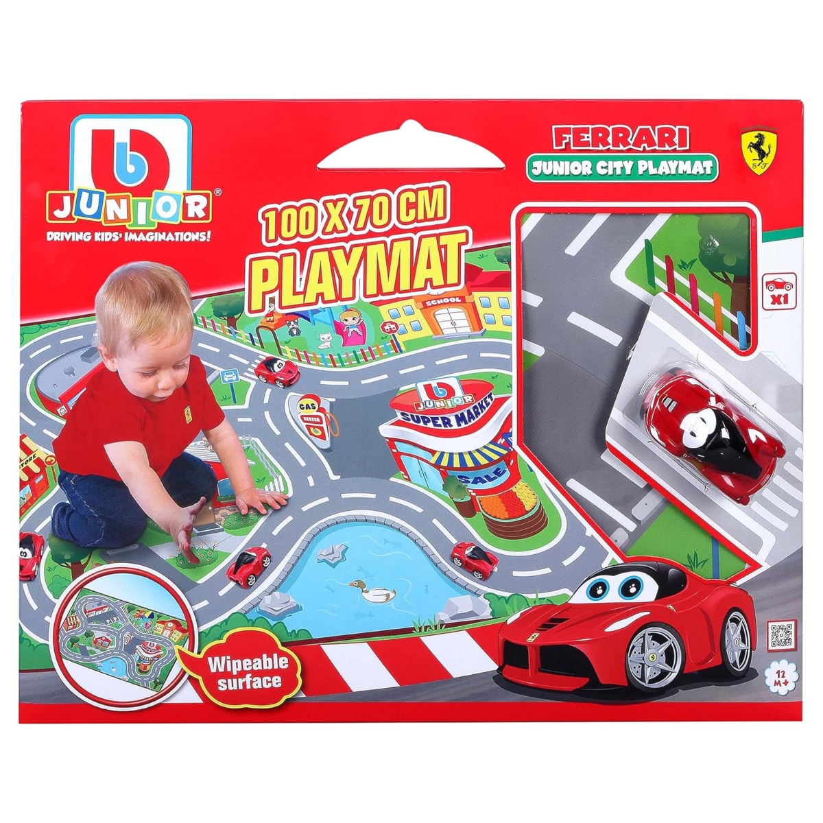 BB Junior 39″ x 27″ City Playmat with Ferrari Toddler, 0-2 Years
