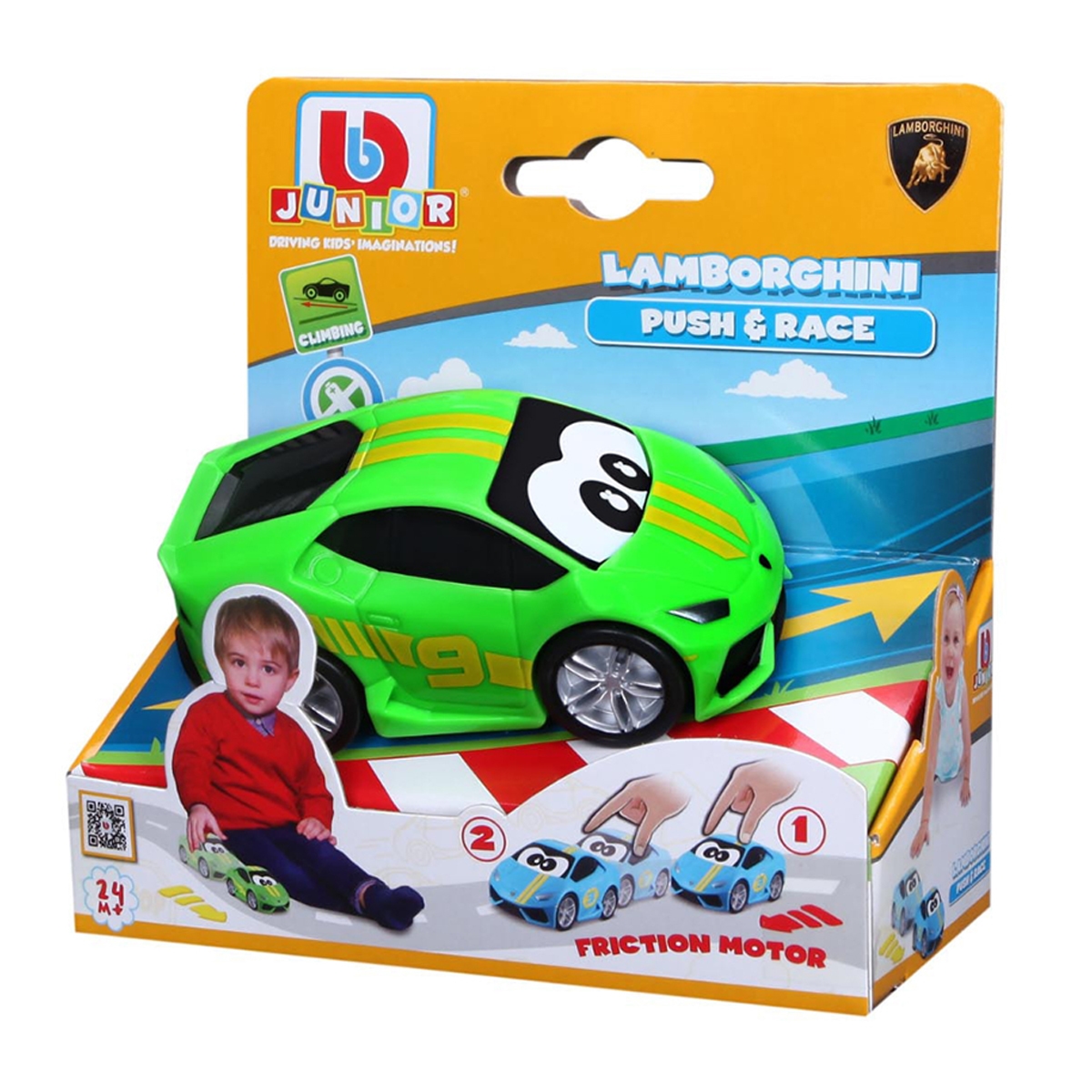BB Junior BBJ16-85118 Lamborghini Push & Race Assorted Toy Car Toddler, 0-2 Years