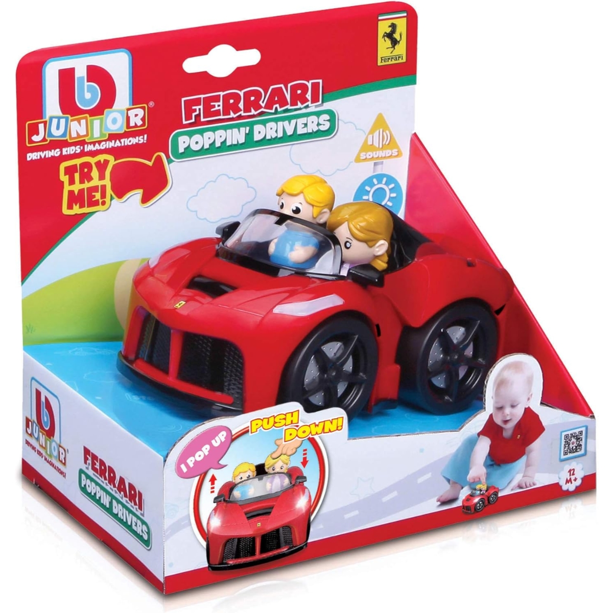 BB Junior LaFerrari Aperta Poppin Drivers Car Toy Toddler, 0-2 Years