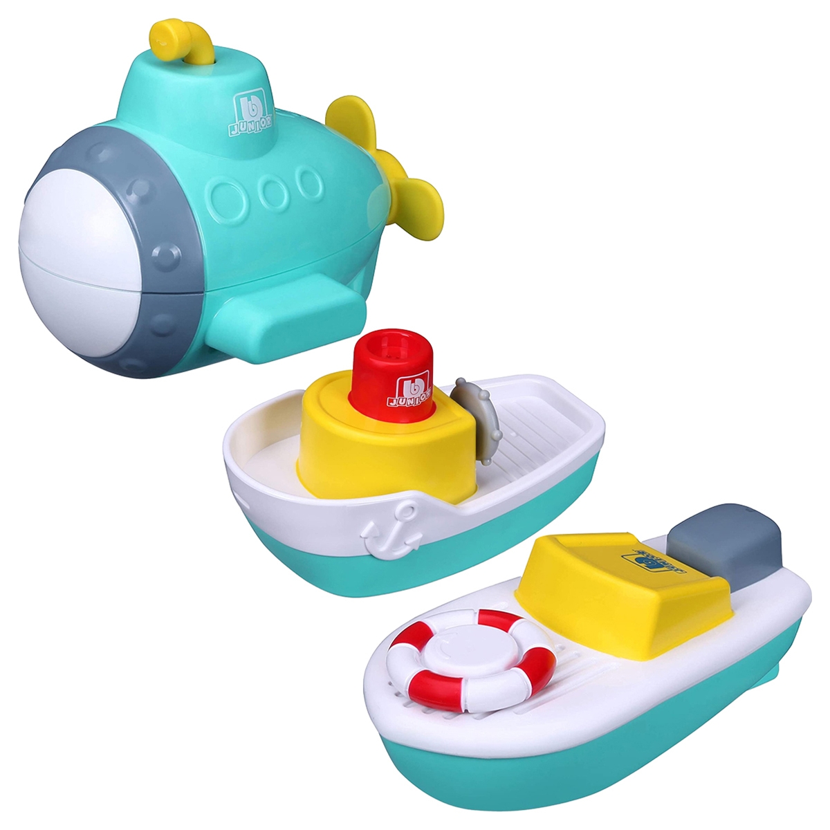 BB Junior Splash 'N Play Jr. Captain's Bath Toy Set Toddler, 0-2 Years, Pack of 3