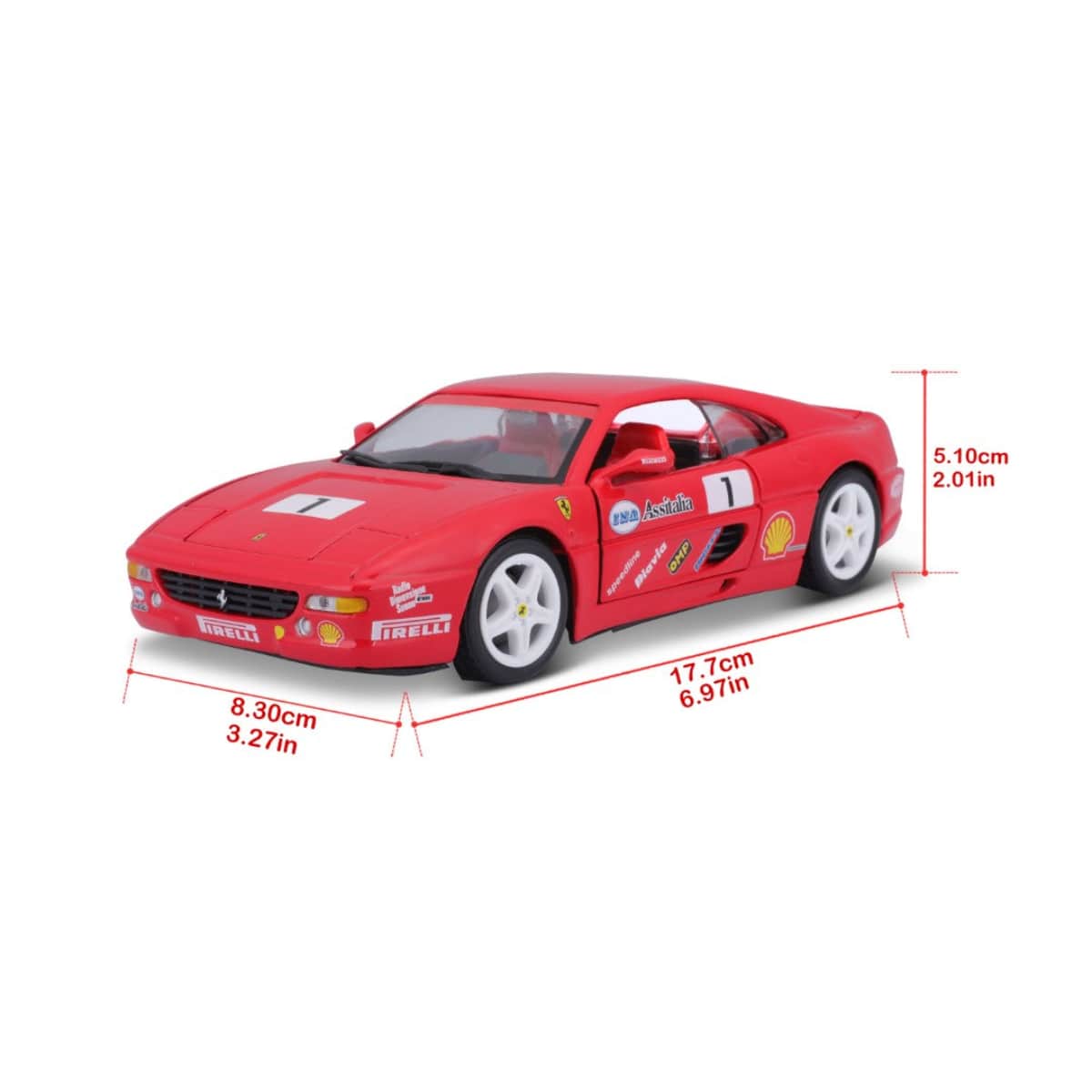 Bburago 18-26306 1:24 Scale Ferrari F355 Challenge Diecast Car Boys, 3-4 Years