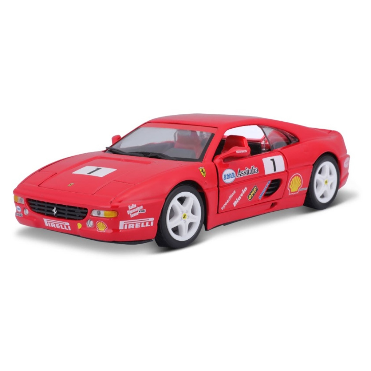 بوراجو سيارة داي كاست فيراري F355 تشالنچ موديل 18-26306 بمقياس 1:24 للأولاد، 3-4 سنوات