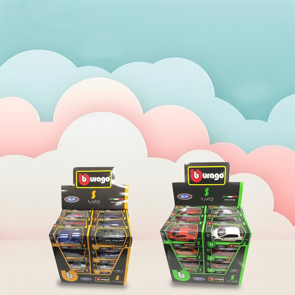 بوراجو سيارة ستريت فاير داي كاست متنوعة موديل 18-30000 بمقياس 1:43 للأولاد، 3-4 سنوات