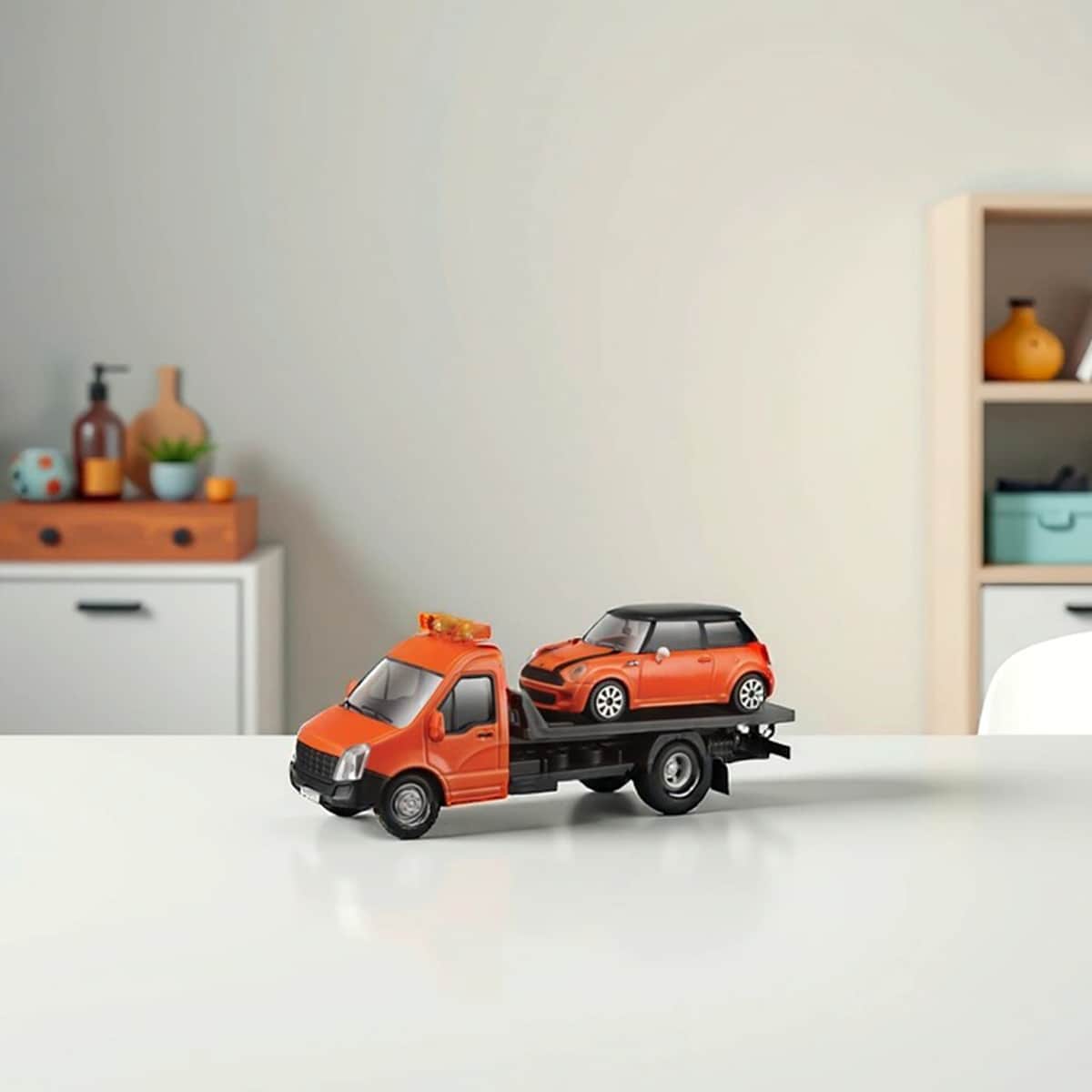 Bburago 18-31399 1:43 Scale Street Fire Assorted Flatbed Transport Playset Boys, 3-4 Years