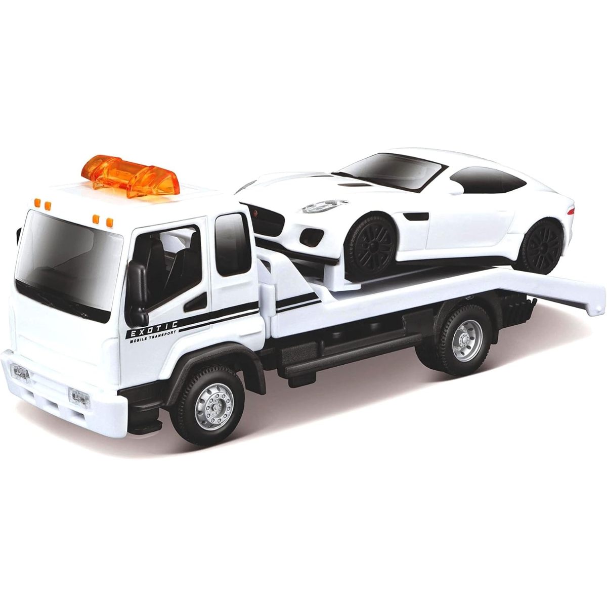 بوراغو مجموعة نقل بمنصة مسطحة متنوعة ستريت فاير 18-31399 بمقياس 1:43 للأولاد، 3-4 سنوات