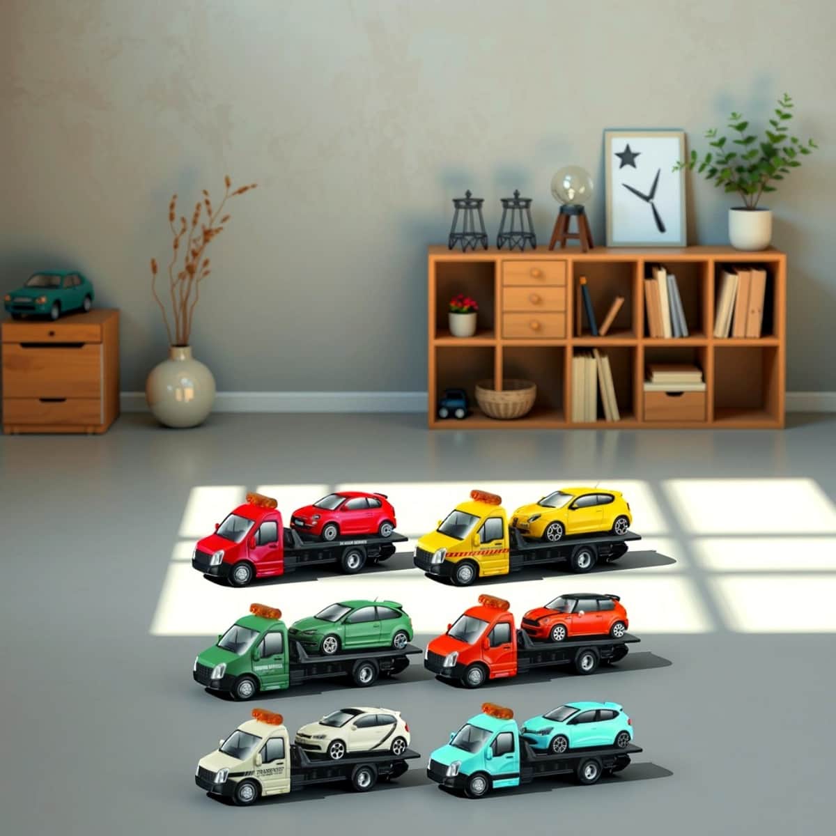 Bburago 18-31400 1:43 Scale Street Fire Assorted Flatbed Transport Playset Boys, 3-4 Years