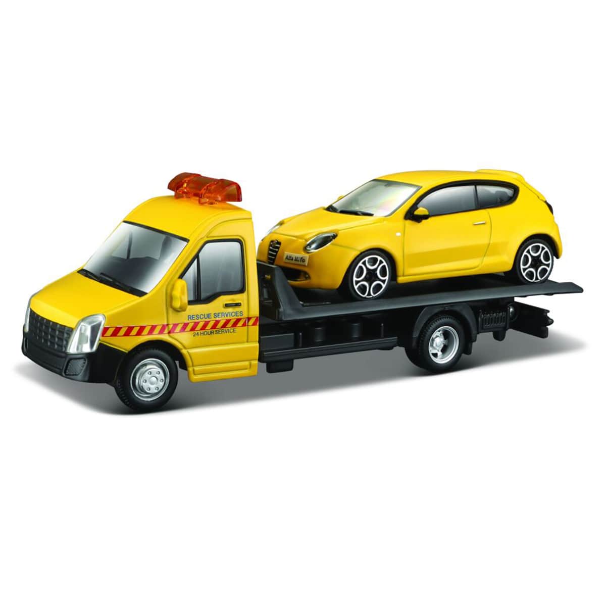 Bburago 18-31400 1:43 Scale Street Fire Assorted Flatbed Transport Playset Boys, 3-4 Years