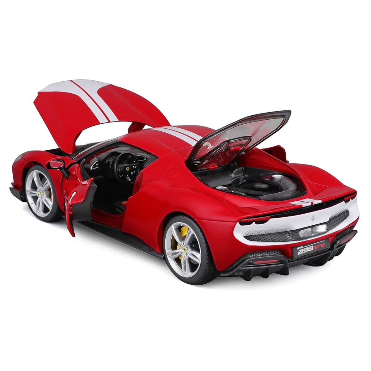 Bburago 1:18 Scale 2022 Ferrari 296 GTB Rosso Corsa Diecast Car Unisex, 3-4 Years