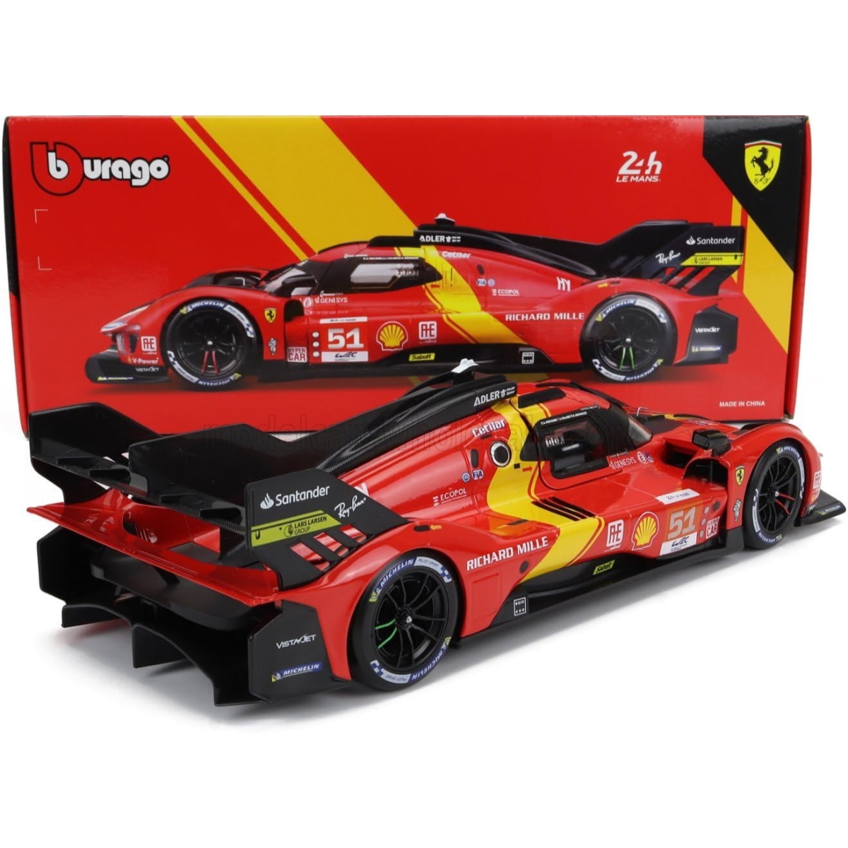 Bburago 1:18 Scale Ferrari 499P Diecast Car Unisex, 13+ Years