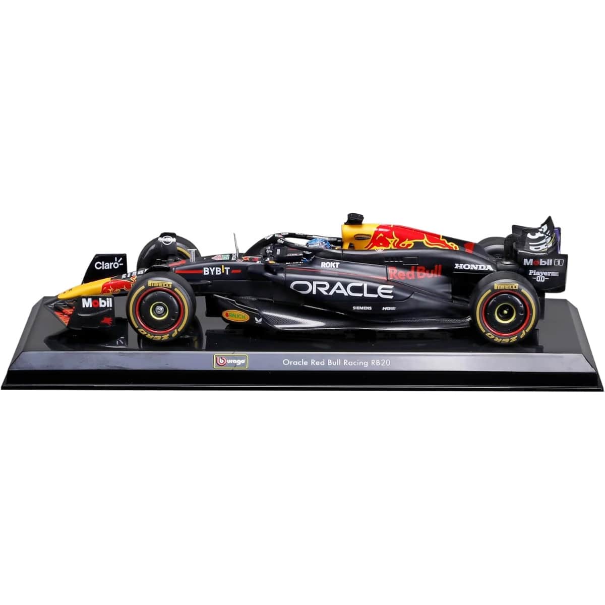 بوراغو سيارة سباق اوراكل ريد بول RB20 2024 بمقياس 1:24 للأولاد، 13+ سنة