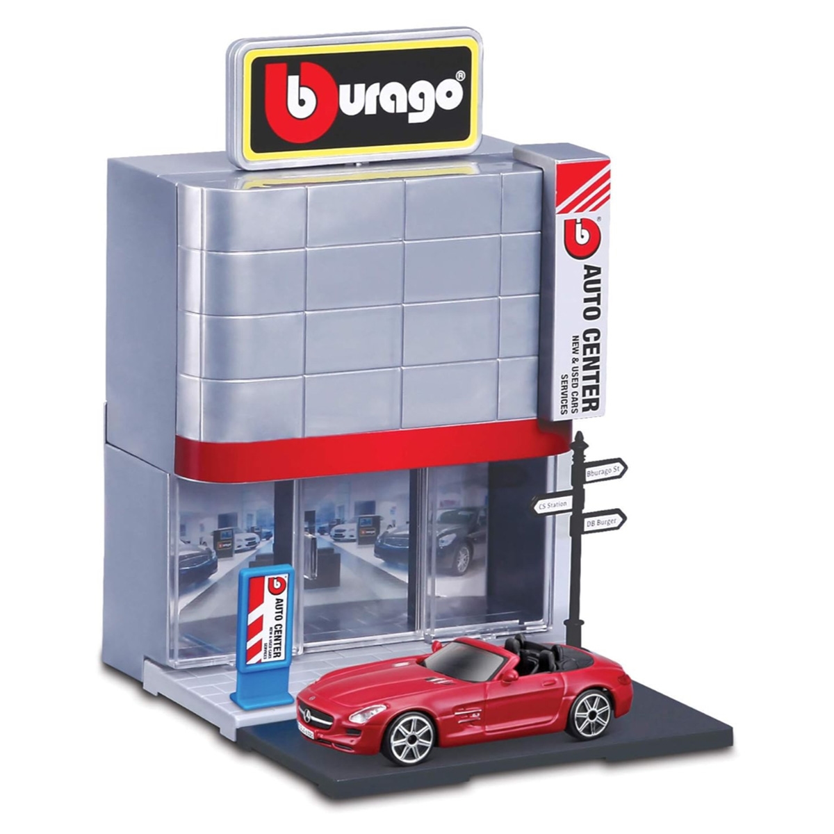 Bburago 1:43 City Street Fire Car Dealer Playset Unisex, 3-4 Years