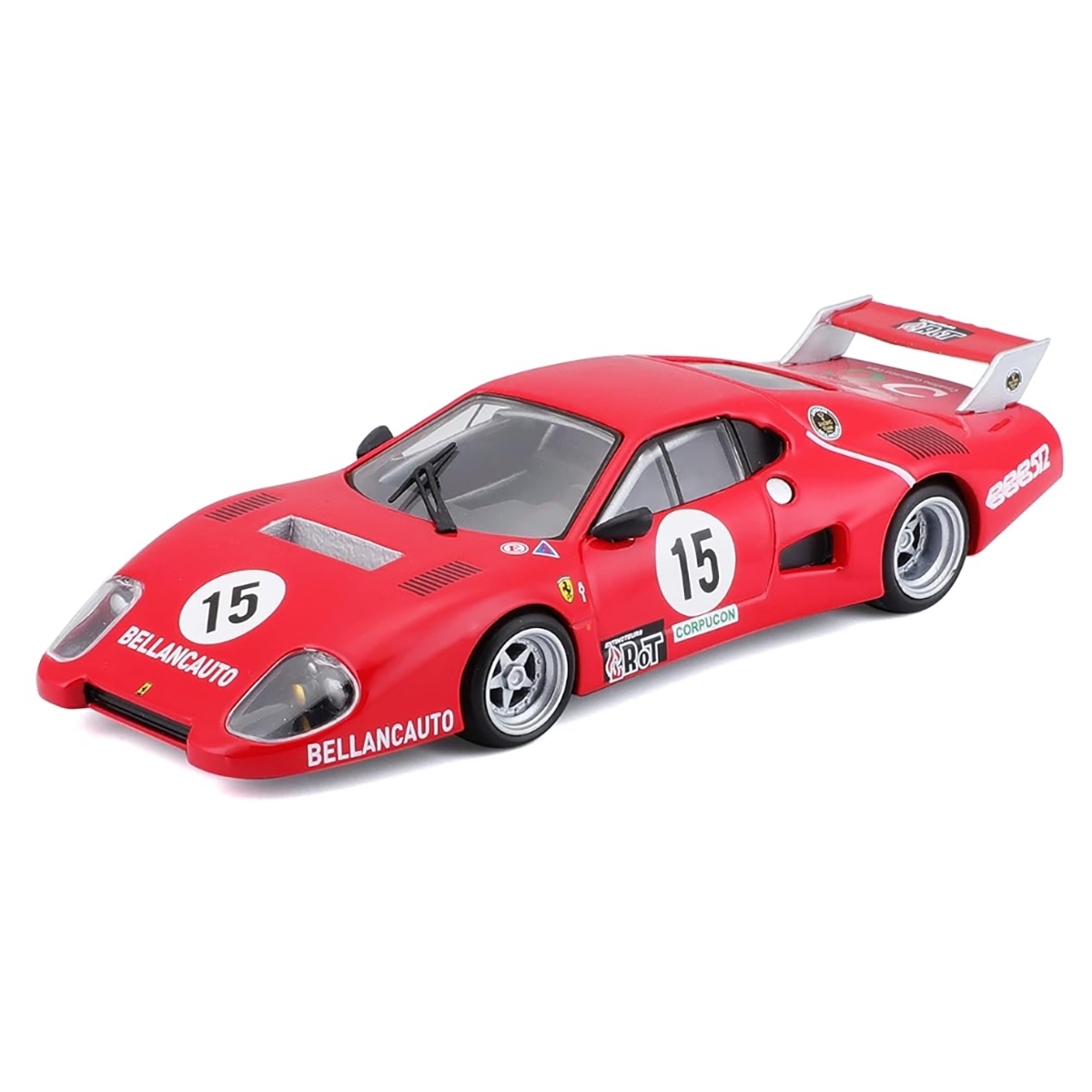 بوراجو سيارة فيراري رايسنغ 512 BB II سيريز موديل 1981 بمقياس 1:43 للأولاد، 13+ سنوات
