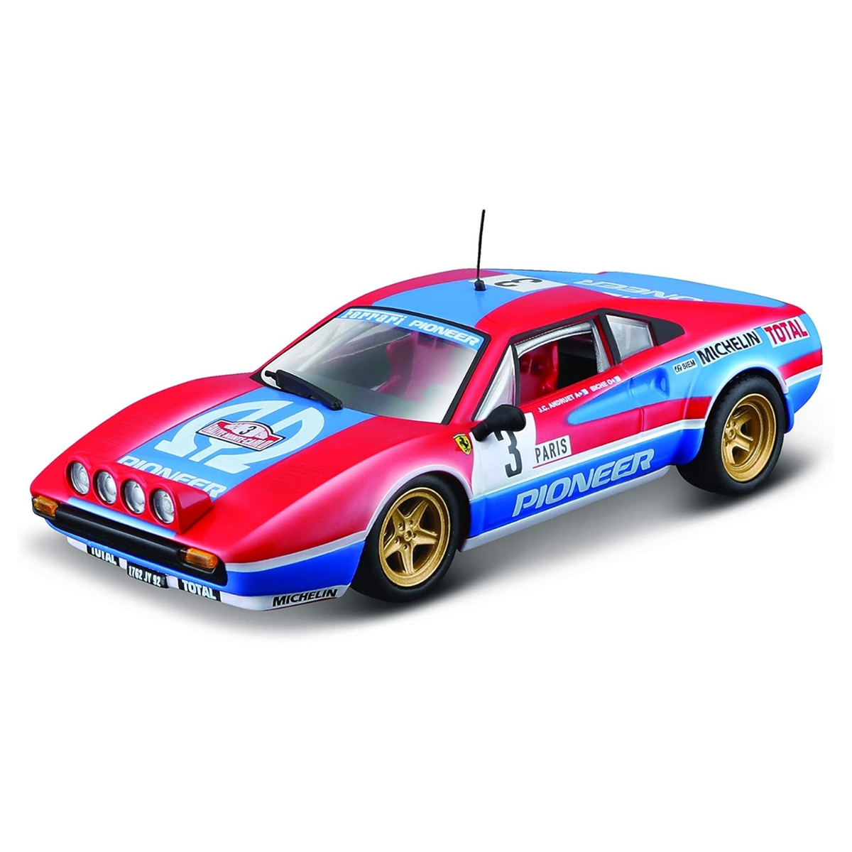 بوراجو سيارة فيراري رايسنغ 308 GTB موديل 1982 بمقياس 1:43 للأولاد، 13+ سنوات