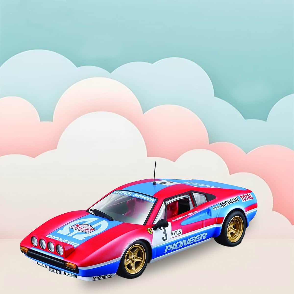 بوراجو سيارة فيراري رايسنغ 308 GTB موديل 1982 بمقياس 1:43 للأولاد، 13+ سنوات