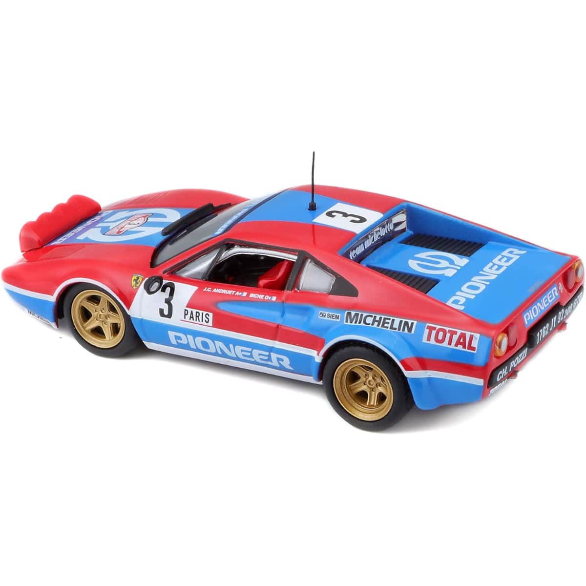 بوراجو سيارة فيراري رايسنغ 308 GTB موديل 1982 بمقياس 1:43 للأولاد، 13+ سنوات