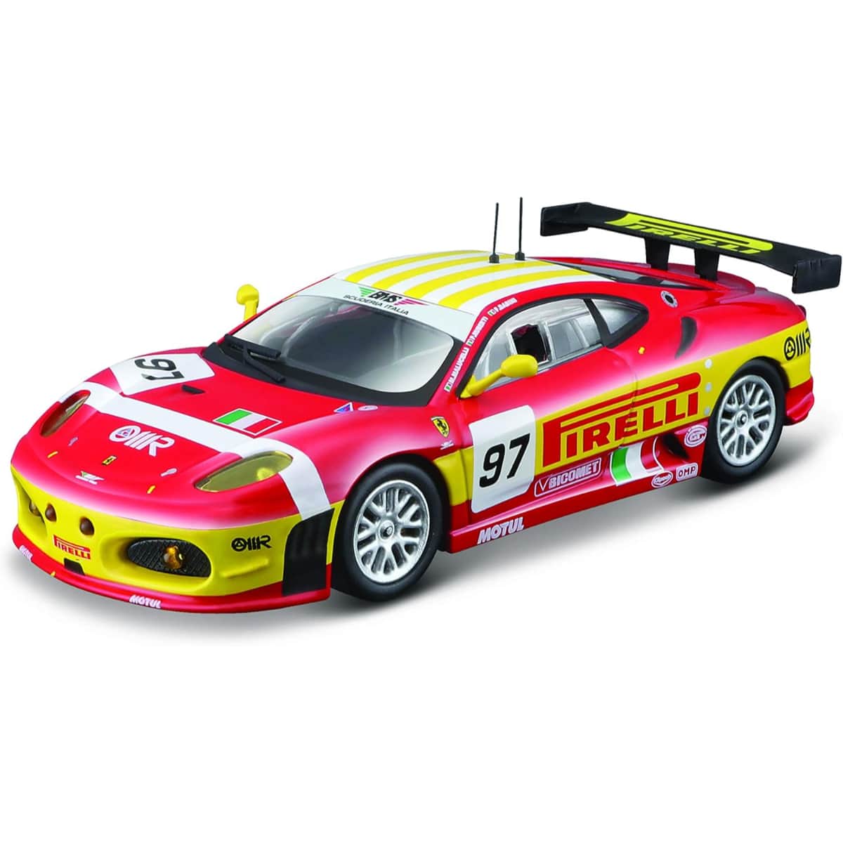 بوراجو سيارة فيراري رايسنغ F430 GTC موديل 2008 بمقياس 1:43 للأولاد، 13+ سنوات