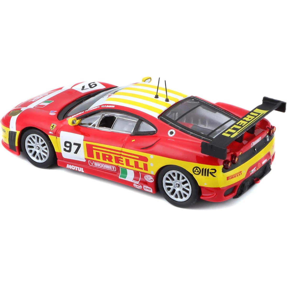 بوراجو سيارة فيراري رايسنغ F430 GTC موديل 2008 بمقياس 1:43 للأولاد، 13+ سنوات