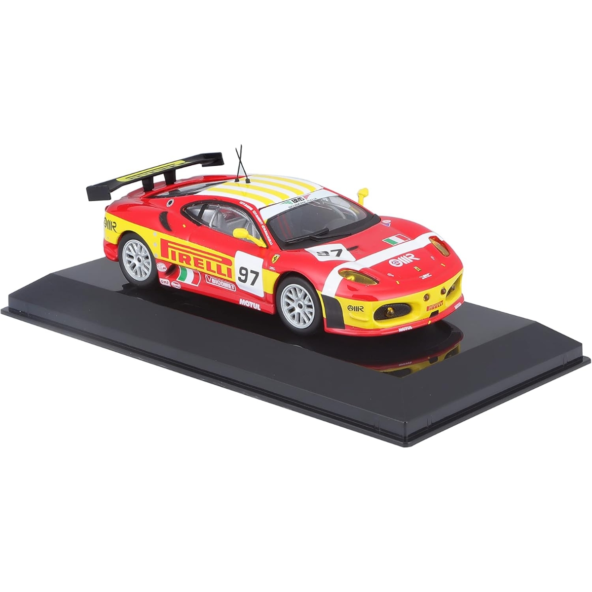 بوراجو سيارة فيراري رايسنغ F430 GTC موديل 2008 بمقياس 1:43 للأولاد، 13+ سنوات