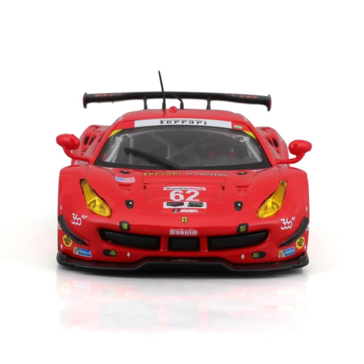 بوراجو سيارة داي كاست فيراري ريسنغ 488 GTE موديل 2017 بمقياس 1:43 للأولاد، 13+ سنة