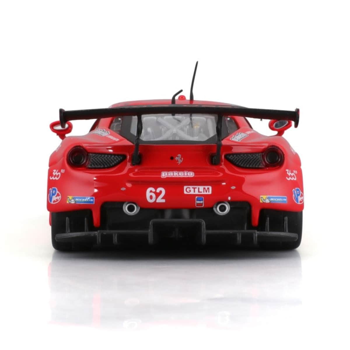 بوراجو سيارة داي كاست فيراري ريسنغ 488 GTE موديل 2017 بمقياس 1:43 للأولاد، 13+ سنة