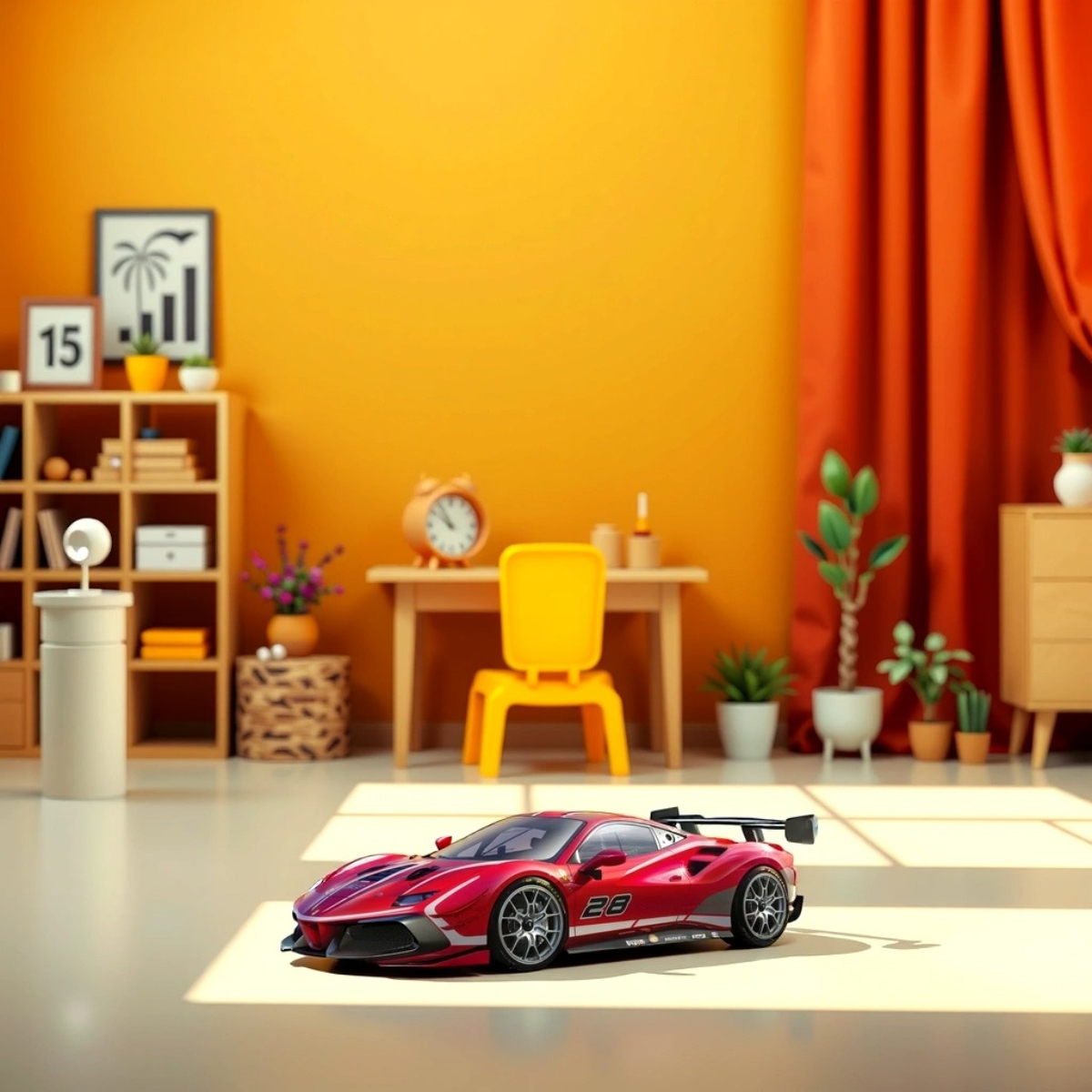 بوراجو سيارة فيراري رايسنغ 488 تشالينج EVO موديل 2020 بمقياس 1:43 للأولاد، 13+ سنوات