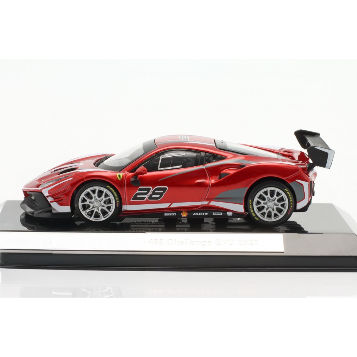 بوراجو سيارة فيراري رايسنغ 488 تشالينج EVO موديل 2020 بمقياس 1:43 للأولاد، 13+ سنوات