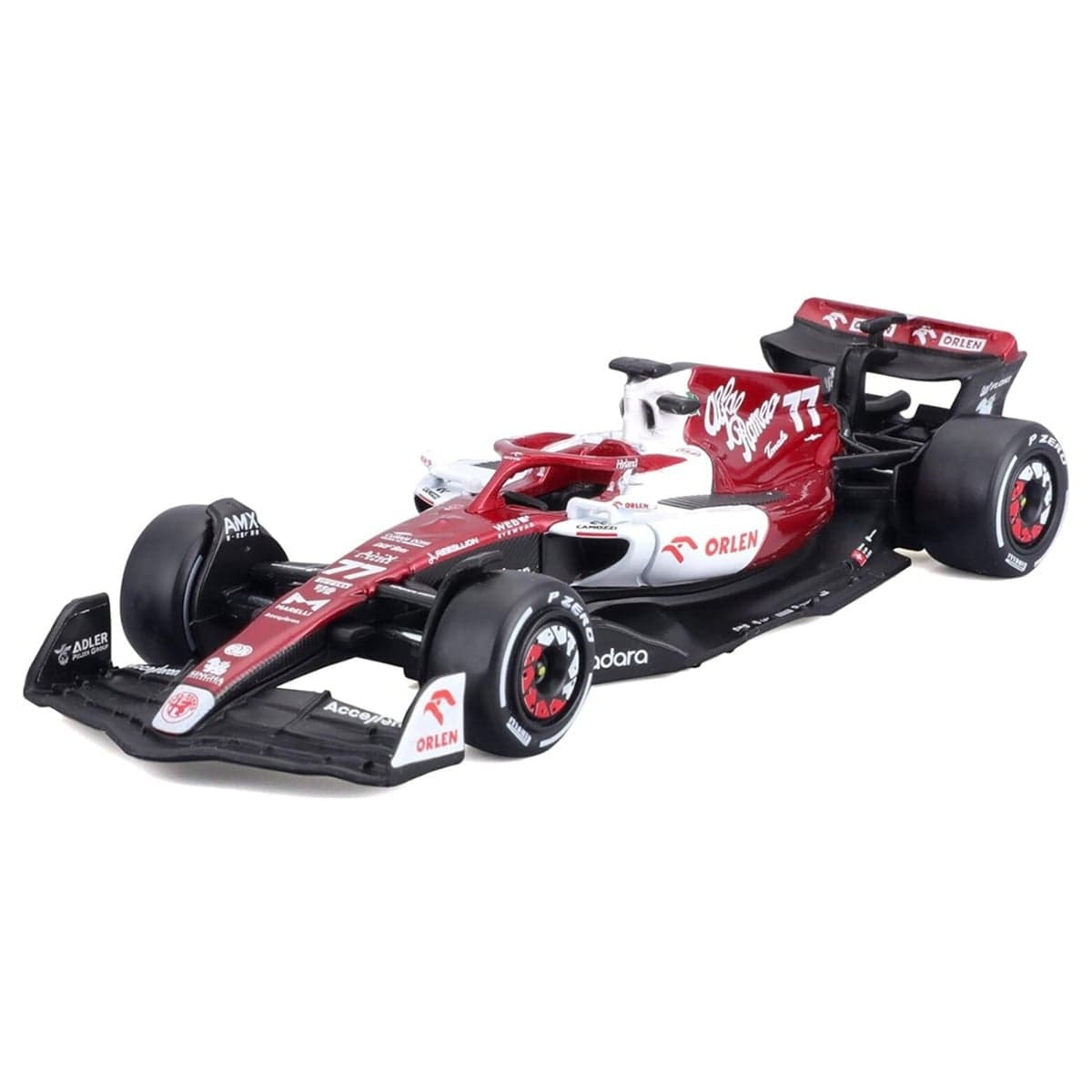 بوراجو سيارة دايكاست ألفا روميو F1 تيم أورلين C42 رقم 77 بمقياس 1:43 للأولاد، 3-4 سنوات