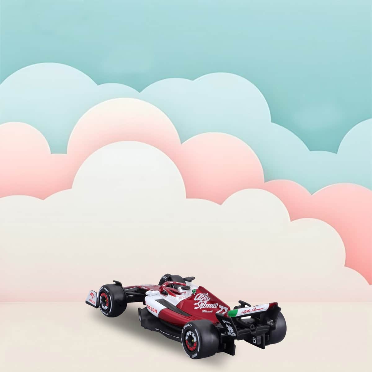 Bburago 1:43 Scale 2022 Alfa Romeo F1 Team Orlen C42 No.77 Diecast Car Boys, 3-4 Years