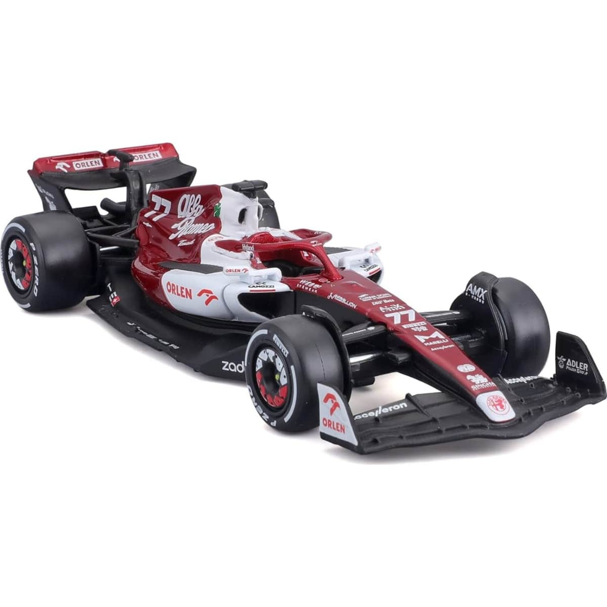 Bburago 1:43 Scale 2022 Alfa Romeo F1 Team Orlen C42 No.77 Diecast Car Boys, 3-4 Years