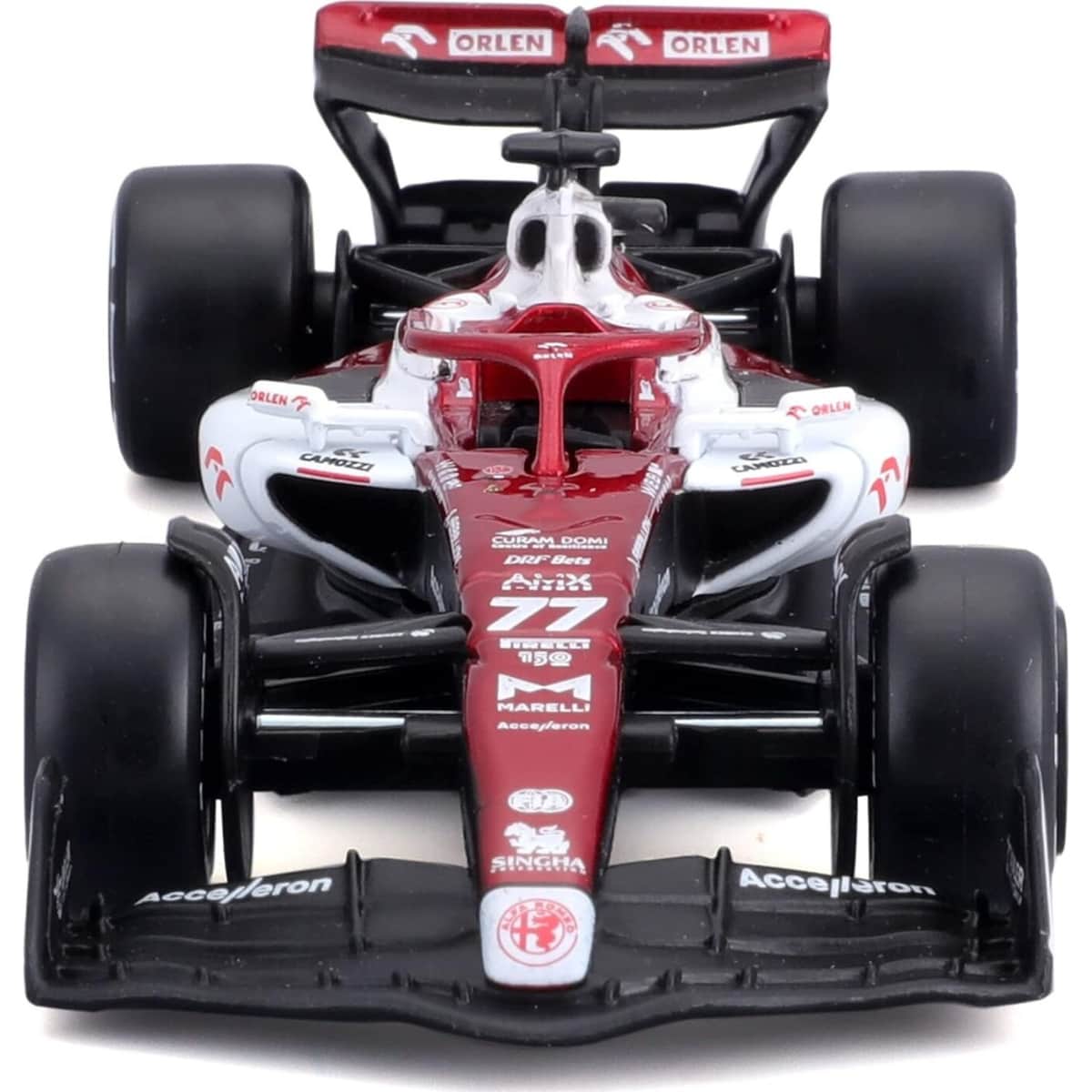 Bburago 1:43 Scale 2022 Alfa Romeo F1 Team Orlen C42 No.77 Diecast Car Boys, 3-4 Years