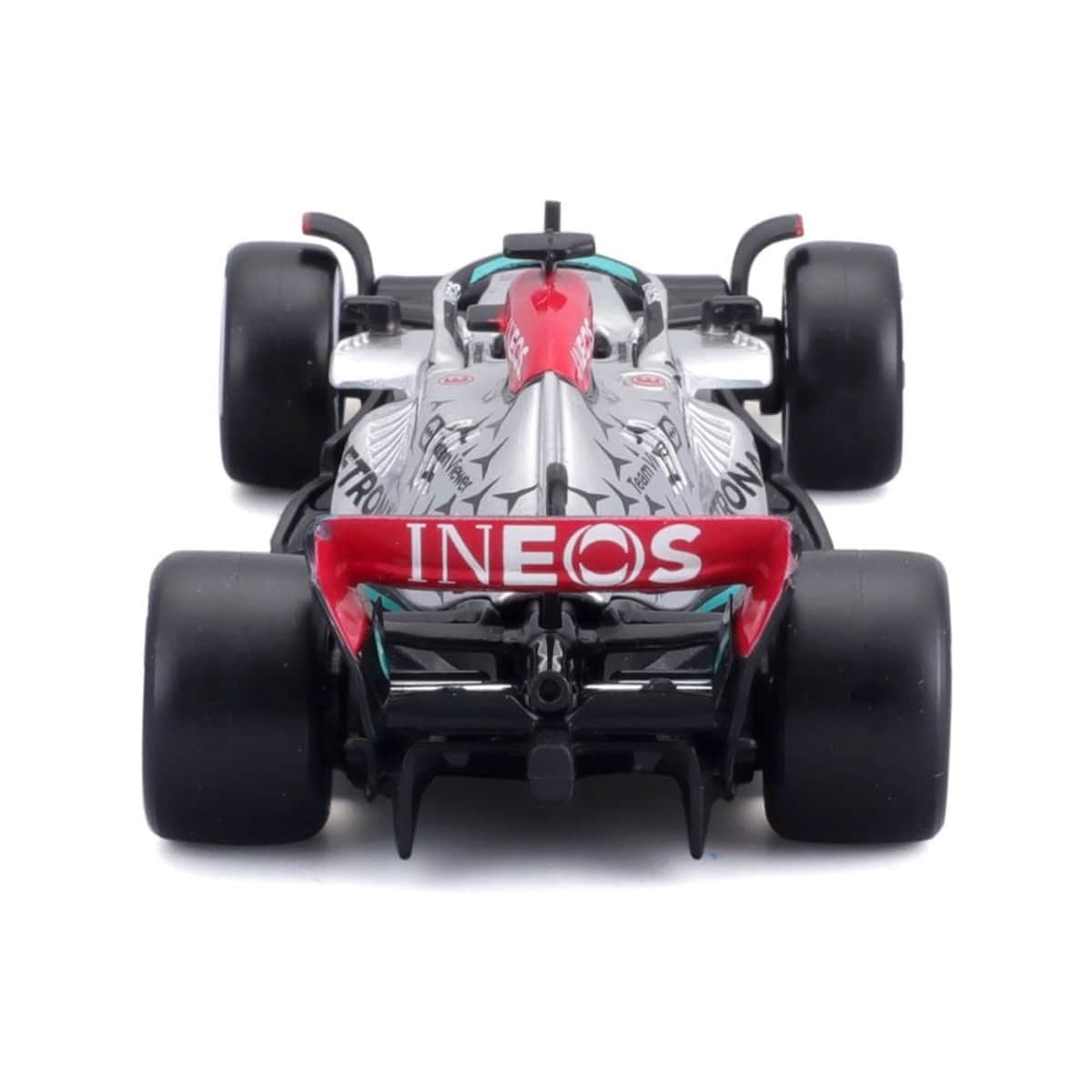 بوراجو سيارة دايكاست مرسيدس AMG F1 W13 رقم 63 بمقياس 1:43 للأولاد، 3-4 سنوات