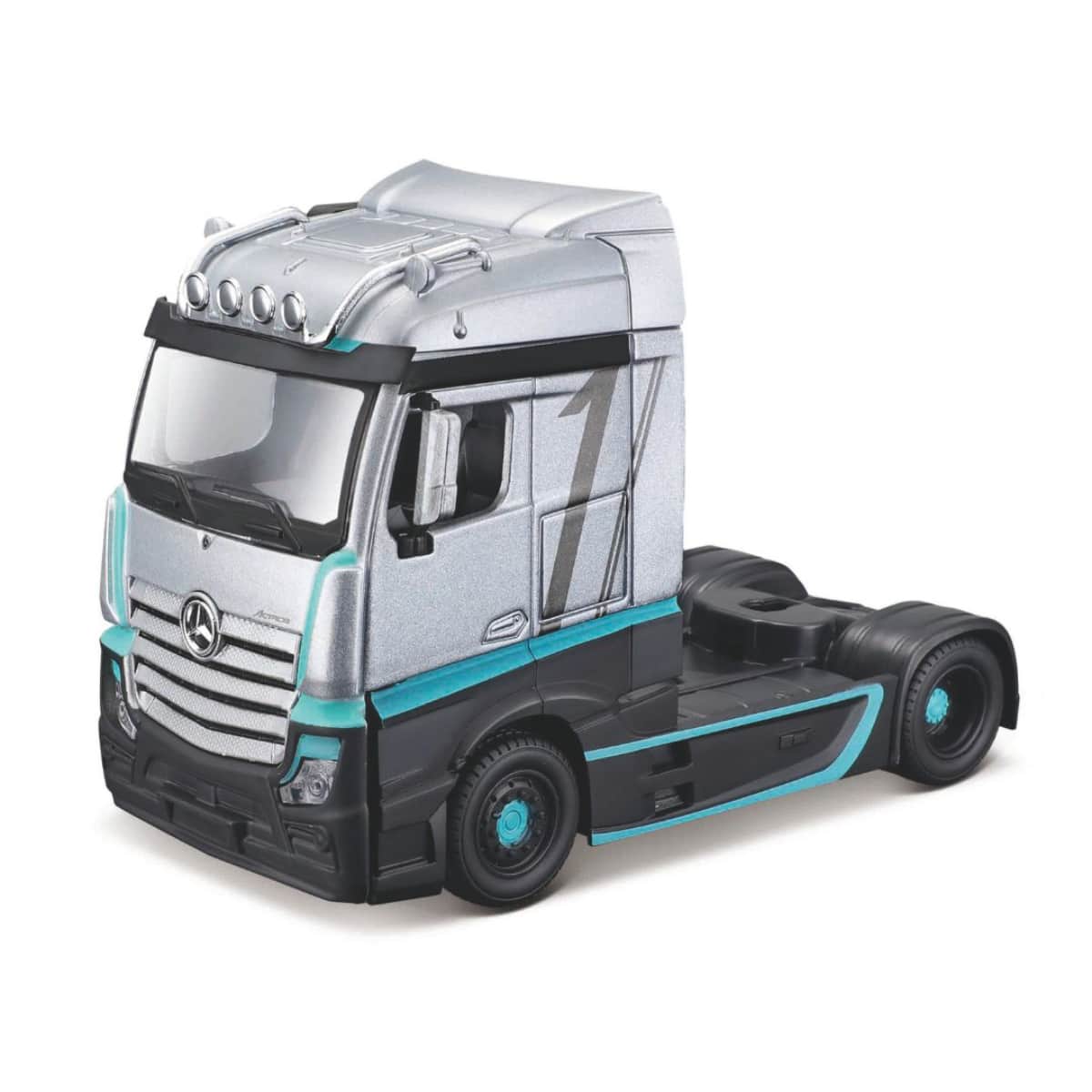 Bburago 1:43 Scale Mercedes Haulers Custom Cabs Assorted Diecast Vehicle Boys, 3-4 Years