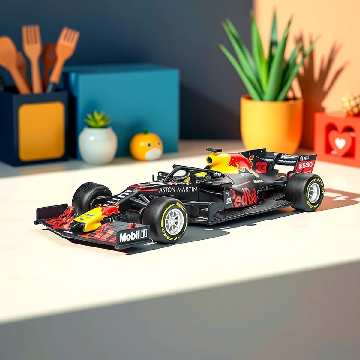 Bburago 1:43 Scale Red Bull Racing RB14 Diecast Car Boys, 3-4 Years
